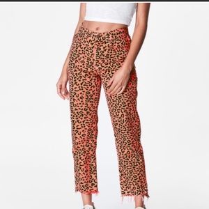 Hot Pink Leopard Jeans